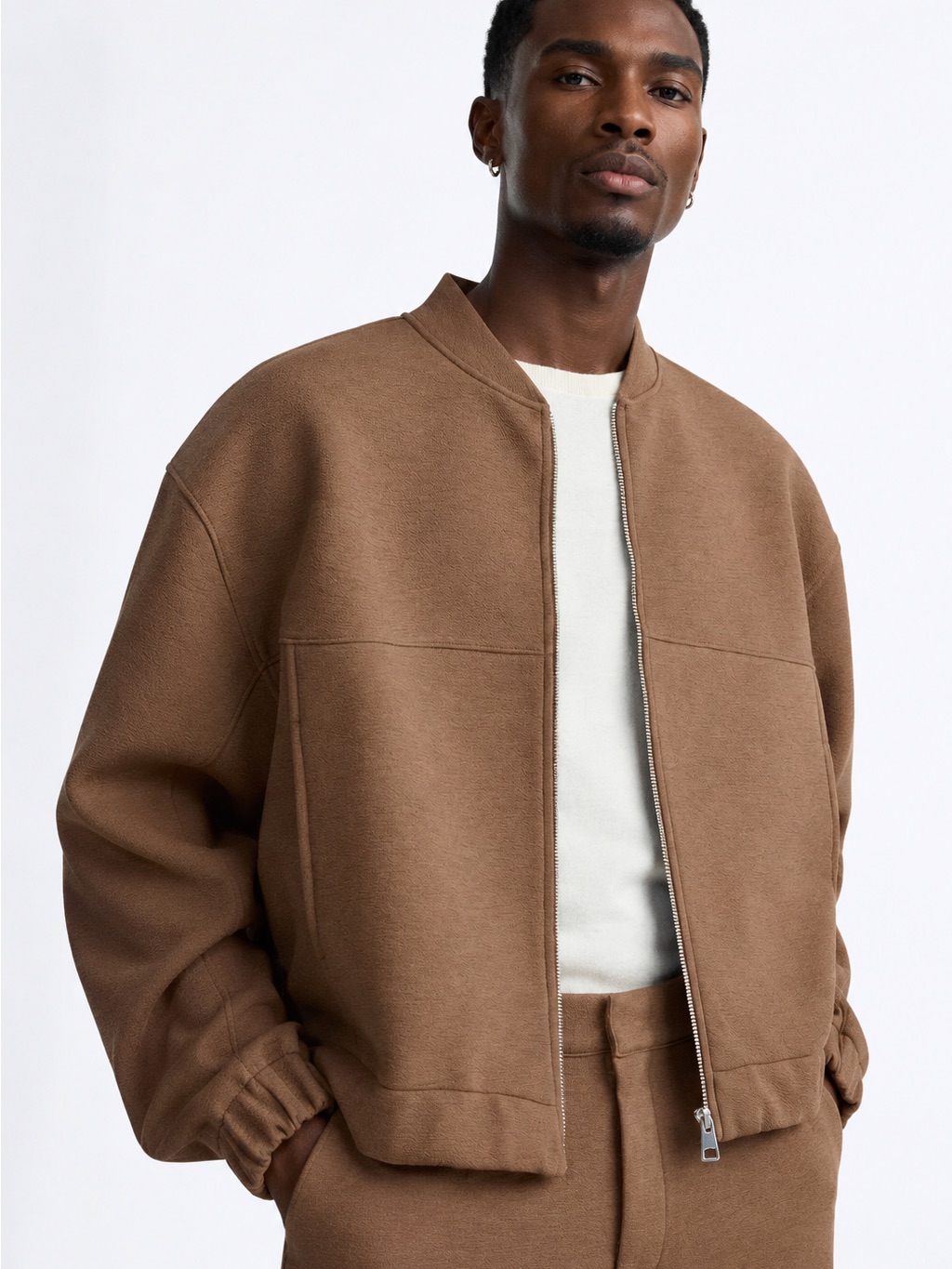 Zara Brown Bomber Jacket